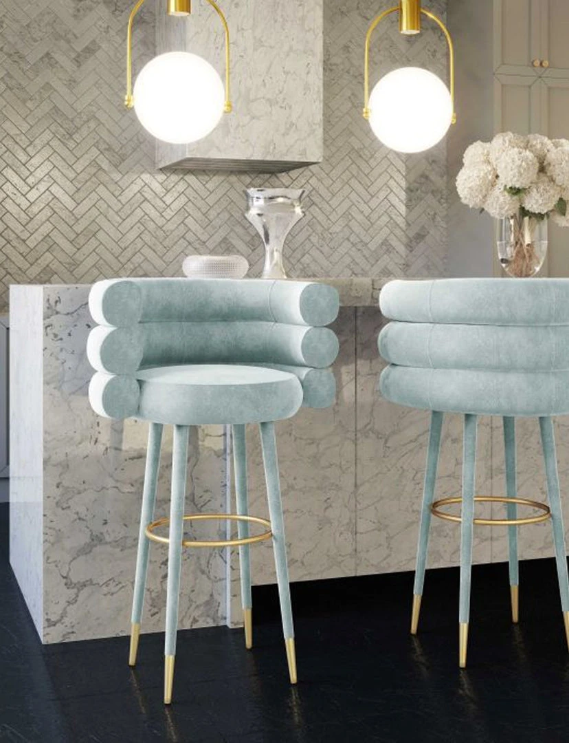 Tov Joge Velvet Bar Stool 4 Tov Joge Velvet Bar Stool