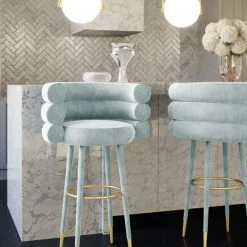 Tov Joge Velvet Counter Stool FURNITURE