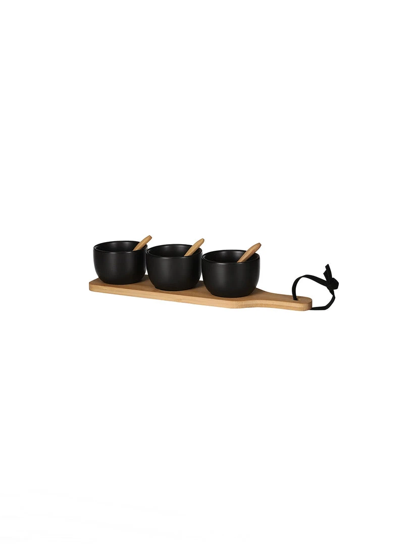 Bidk Home KITCHEN Lasio Ceramic Tapas Set W/ Wood Handle 1 Bidk Home KITCHEN Lasio Ceramic Tapas Set W/ Wood Handle