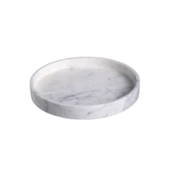 Bidk Home KITCHEN White Marble Round Tray