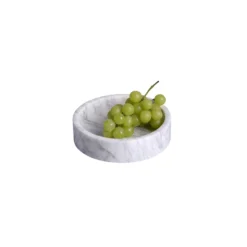 Bidk Home KITCHEN White Marble Round Tray