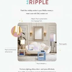 Jonathan Adler FURNITURE Ripple Lacquer Cube
