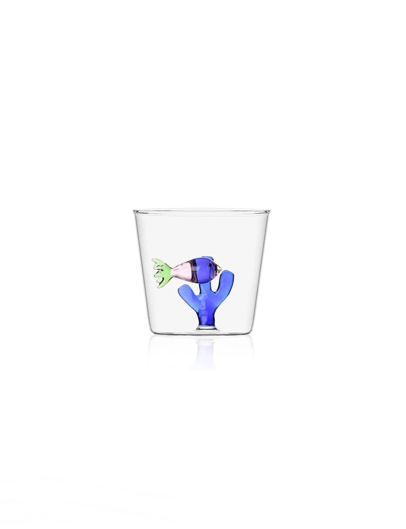 Ichendorf Marine Garden Tumbler, Pink Fish Blue Seaweed 1 Ichendorf Marine Garden Tumbler, Pink Fish Blue Seaweed
