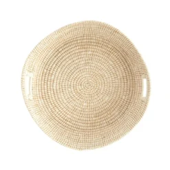 Creative Co-op Round Hand-Woven Grass Basket W/ Handles DECOR