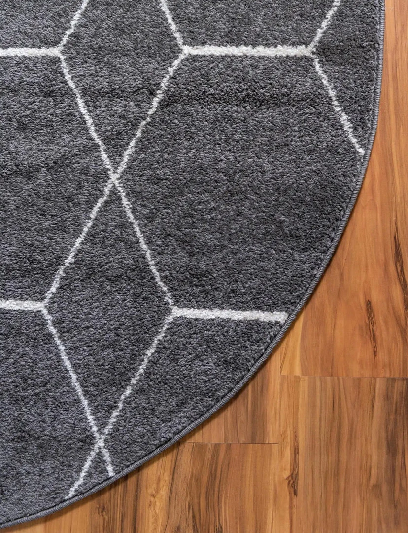 Unique Loom Gong Oval Rug, Dark Grey DECOR 6 Unique Loom Gong Oval Rug, Dark Grey DECOR