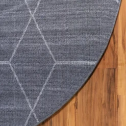 Unique Loom Gong Oval Rug, Dark Grey DECOR 14 Unique Loom Gong Oval Rug, Dark Grey DECOR