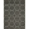 Unique Loom Gong Rectangle Rug, Dark Grey