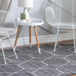 Unique Loom Gong Oval Rug, Dark Grey DECOR 11 Unique Loom Gong Oval Rug, Dark Grey DECOR