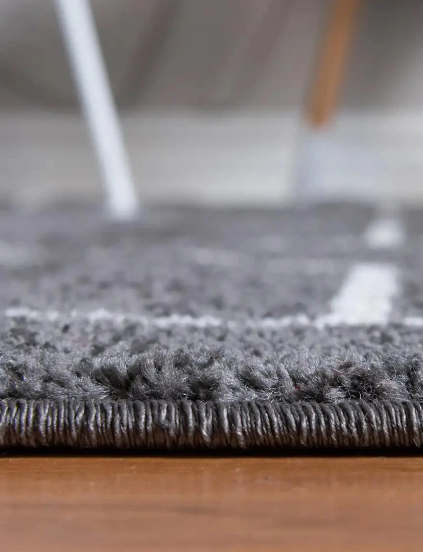 Unique Loom Gong Oval Rug, Dark Grey DECOR 8 Unique Loom Gong Oval Rug, Dark Grey DECOR