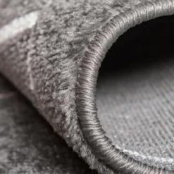 Unique Loom Gong Rectangle Rug, Dark Grey