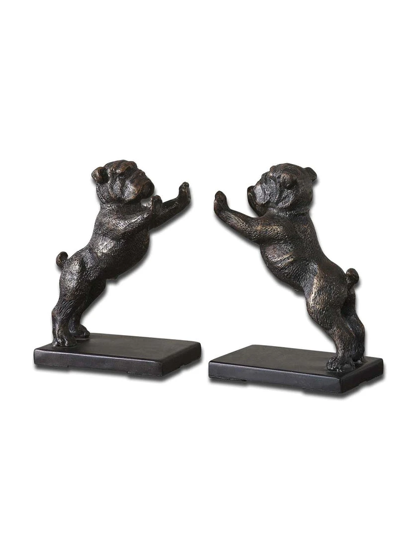 Uttermost DECOR Paw Wow Bookends - Bulldog, Set Of 2 1 Uttermost DECOR Paw Wow Bookends - Bulldog, Set Of 2