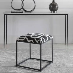 Uttermost Lines Accent Stool