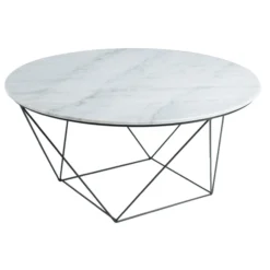 LH Imports Valentino Round Coffee Table FURNITURE