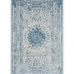 Unique Loom Lagos Rectangle Rug, Light Blue DECOR
