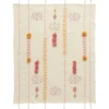 Creative Co-op DECOR Cotton Embroidered Throw W/ Tassels & Applique 60" X 50"