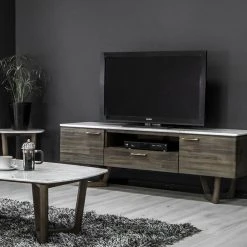 LH Imports FURNITURE Aries Media Stand