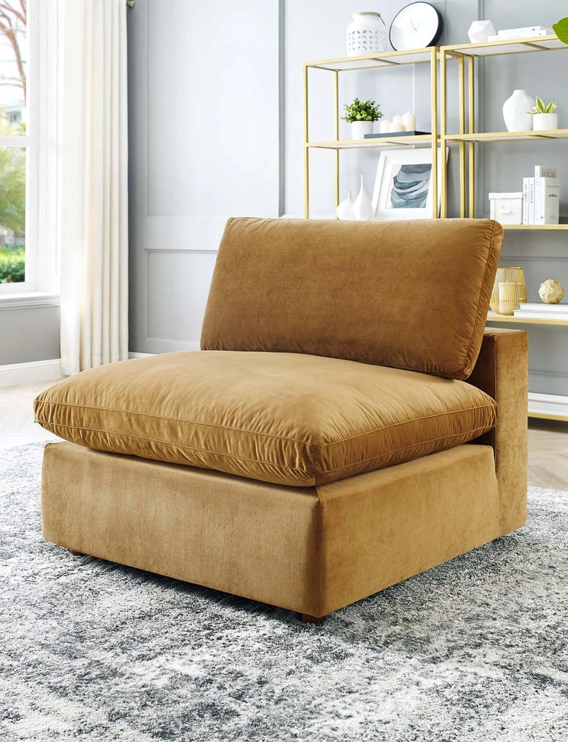 Modway FURNITURE Cody Velvet Sofa, Armless Chair 5 Modway FURNITURE Cody Velvet Sofa, Armless Chair