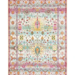 Unique Loom Anda Rectangle Rug, Light Green DECOR