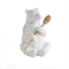 Creative Co-op Ceramic Bear Honey Pot W/ Bamboo Honey Dipper KITCHEN