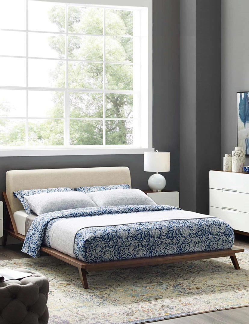 Modway FURNITURE Luna Walnut Bed 6 Modway FURNITURE Luna Walnut Bed