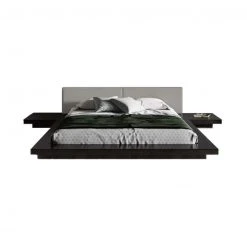 VIG FURNITURE Fuji Bed, Black/grey