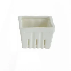 Creative Co-op KITCHEN Square Stoneware Berry Basket