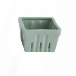 Creative Co-op KITCHEN Square Stoneware Berry Basket