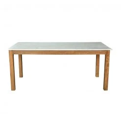 Bidk Home Teak & Marble Dining Table BESTSELLER