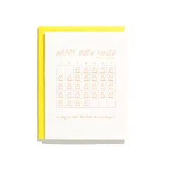 Iron Curtain Press DECOR Birth Month Card