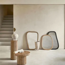 Bidk Home Rattan Standing Mirror