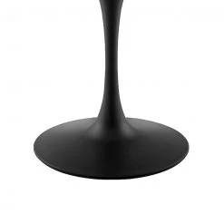 Modway Lily Round Marble Dining Table, Black Base