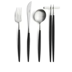 Cutipol Goa Flatware, Black/silver