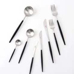 Cutipol Goa Flatware, Black/silver