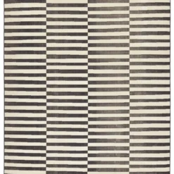 Unique Loom Baha Rectangle Rug, Black DECOR