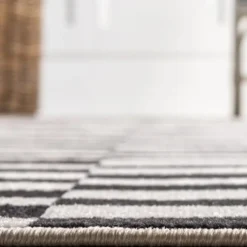 Unique Loom Baha Rectangle Rug, Black DECOR