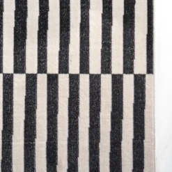 Unique Loom Baha Rectangle Rug, Black DECOR