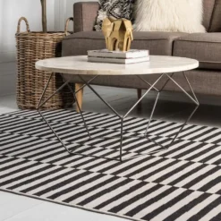 Unique Loom Baha Rectangle Rug, Black DECOR