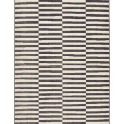 Unique Loom Baha Rectangle Rug, Black DECOR