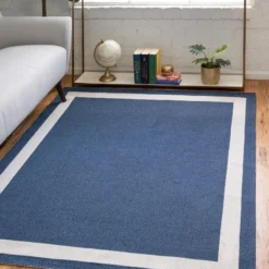 Unique Loom Bera Rectangle Rug, Navy DECOR