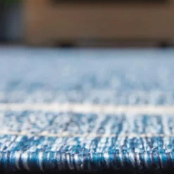 Unique Loom Duna Outdoor Rectangle Rug, Blue
