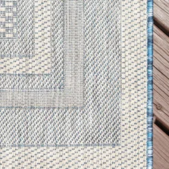 Unique Loom Duna Outdoor Rectangle Rug, Blue