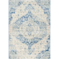 Unique Loom Fade Rectangle Rug, Blue DECOR