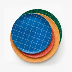 Xenia Taler Blue Grid Side Plate 8" KITCHEN 5 Xenia Taler Blue Grid Side Plate 8