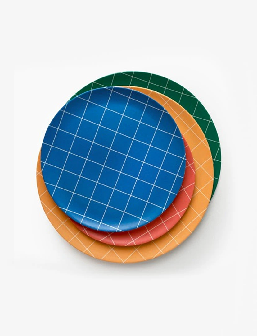 Xenia Taler Blue Grid Side Plate 8" KITCHEN 3 Xenia Taler Blue Grid Side Plate 8" KITCHEN