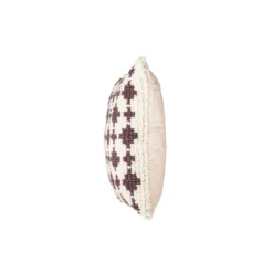 Bloomingville DECOR Square Woven Wool Looped Pillow 22