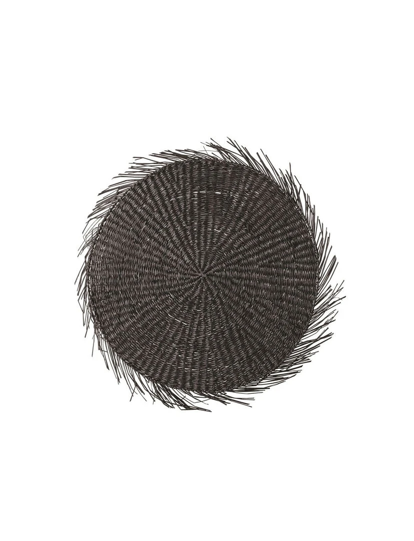 Bloomingville Round Hand-Woven Natural Seagrass Placemat 15" 1 Bloomingville Round Hand-Woven Natural Seagrass Placemat 15"