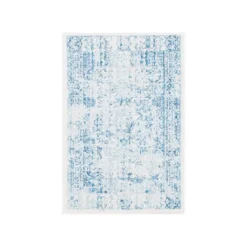 Unique Loom DECOR Bada Rectangle Rug, Blue