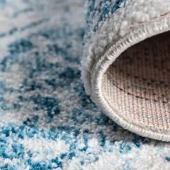 Unique Loom DECOR Bada Rectangle Rug, Blue