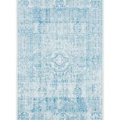 Unique Loom DECOR Bada Rectangle Rug, Blue