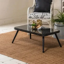Unique Loom Duna Outdoor Rectangle Rug, Light Brown DECOR